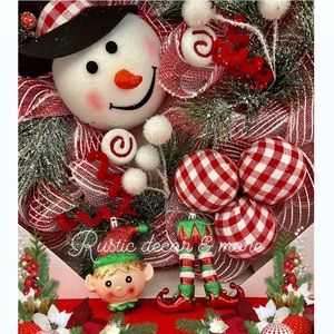 Holiday Elf  head and legs ornaments 2 pc set